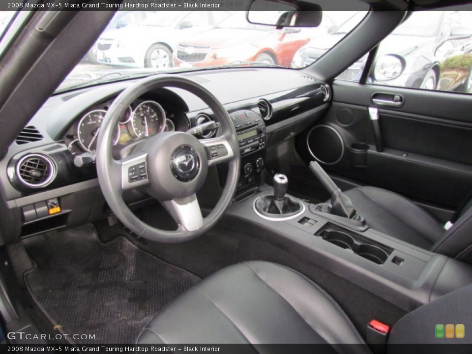 Black Interior Prime Interior for the 2008 Mazda MX-5 Miata Grand Touring Hardtop Roadster #57447532