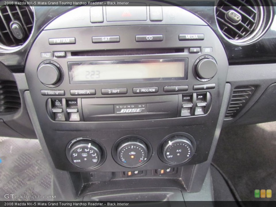 Black Interior Controls for the 2008 Mazda MX-5 Miata Grand Touring Hardtop Roadster #57447585