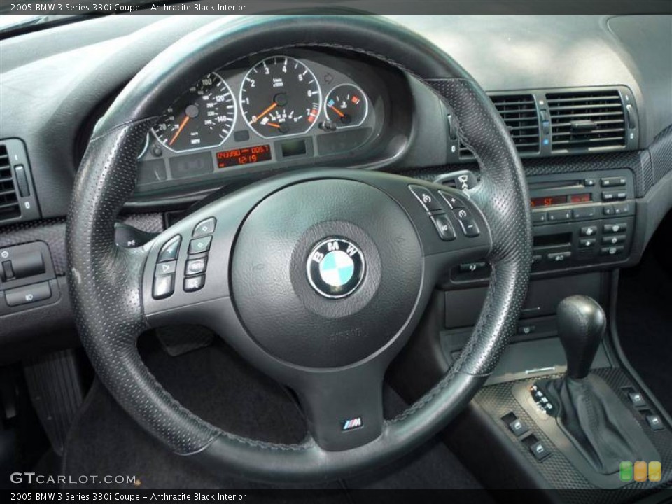 Anthracite Black Interior Steering Wheel for the 2005 BMW 3 Series 330i Coupe #57454342