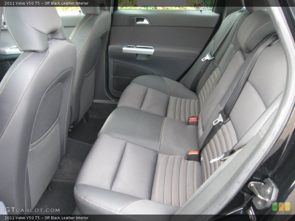 Off Black Leather Interior Photo for the 2011 Volvo V50 T5 #57455819