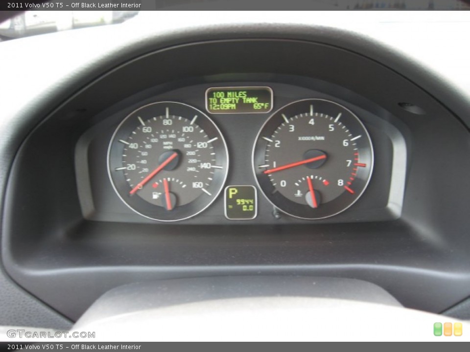 Off Black Leather Interior Gauges for the 2011 Volvo V50 T5 #57455923