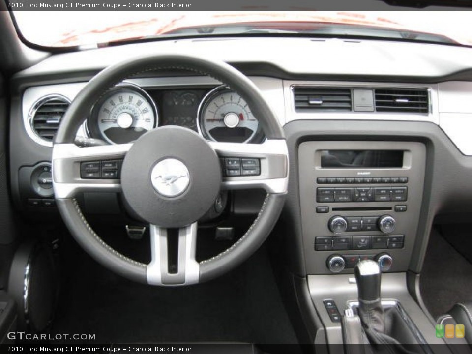 Charcoal Black Interior Dashboard for the 2010 Ford Mustang GT Premium Coupe #57456106