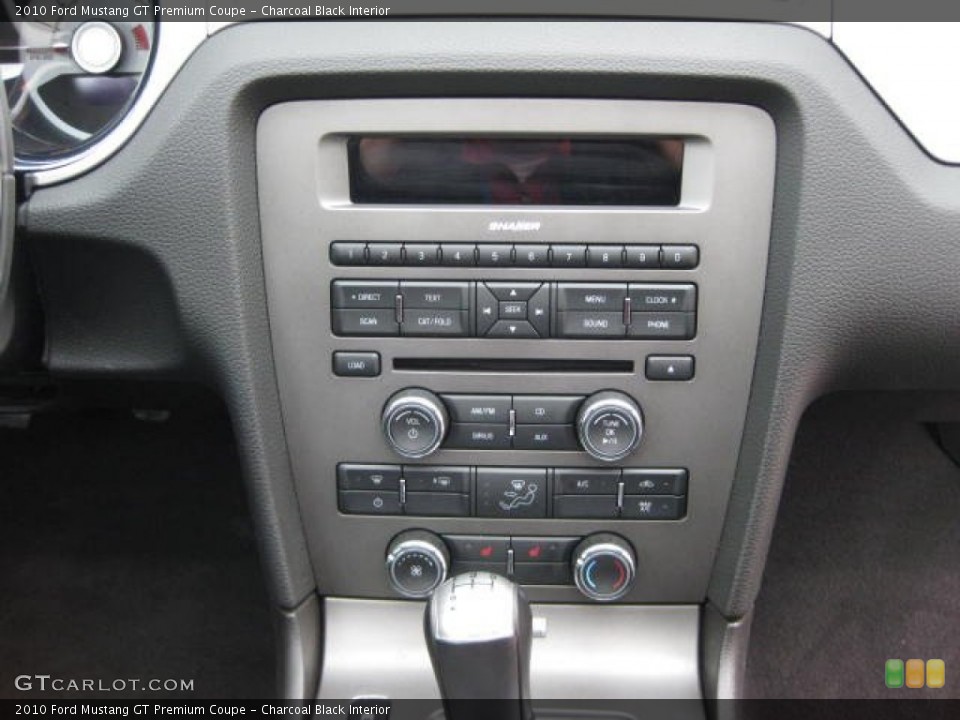 Charcoal Black Interior Controls for the 2010 Ford Mustang GT Premium Coupe #57456116