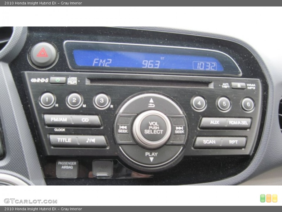 Gray Interior Controls for the 2010 Honda Insight Hybrid EX #57462910