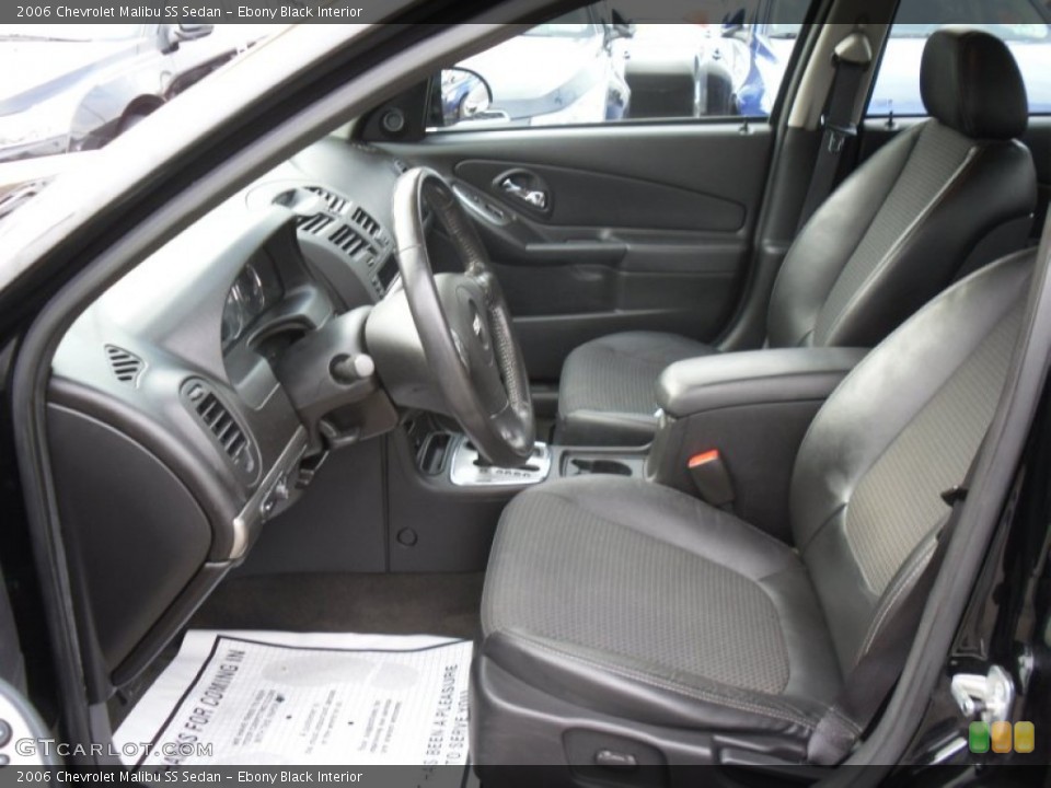 Ebony Black Interior Photo for the 2006 Chevrolet Malibu SS Sedan #57468799