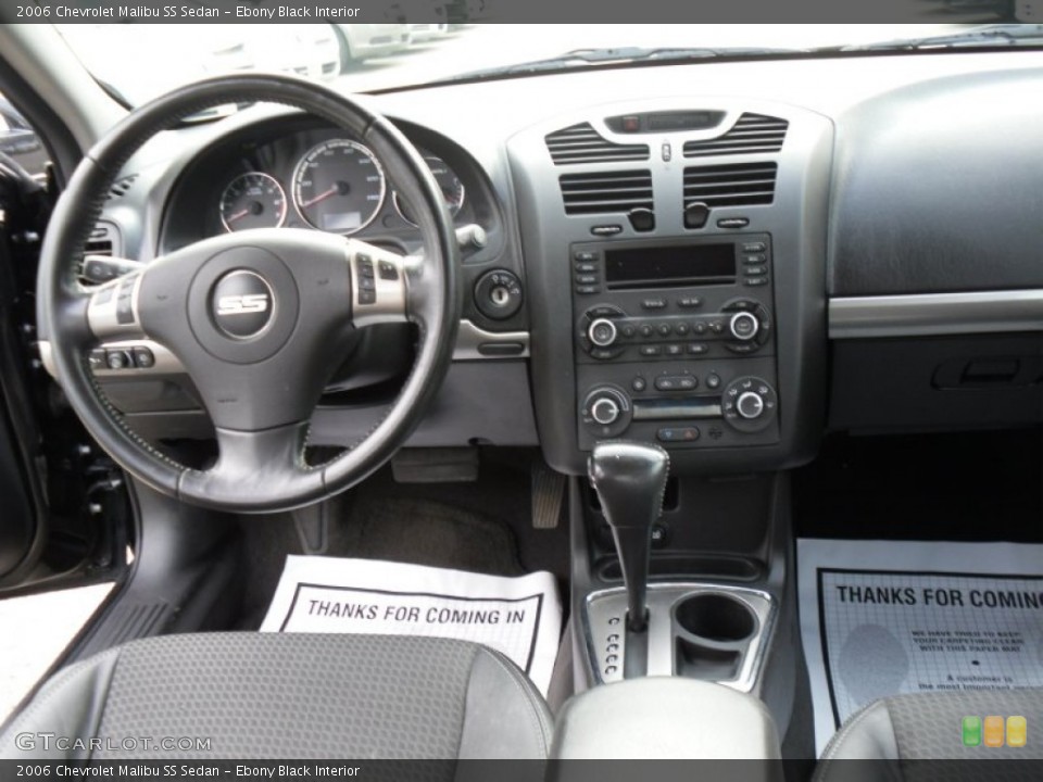 Ebony Black Interior Dashboard for the 2006 Chevrolet Malibu SS Sedan #57468829