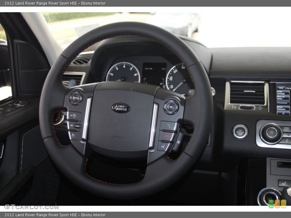 Ebony Interior Steering Wheel for the 2012 Land Rover Range Rover Sport HSE #57471670