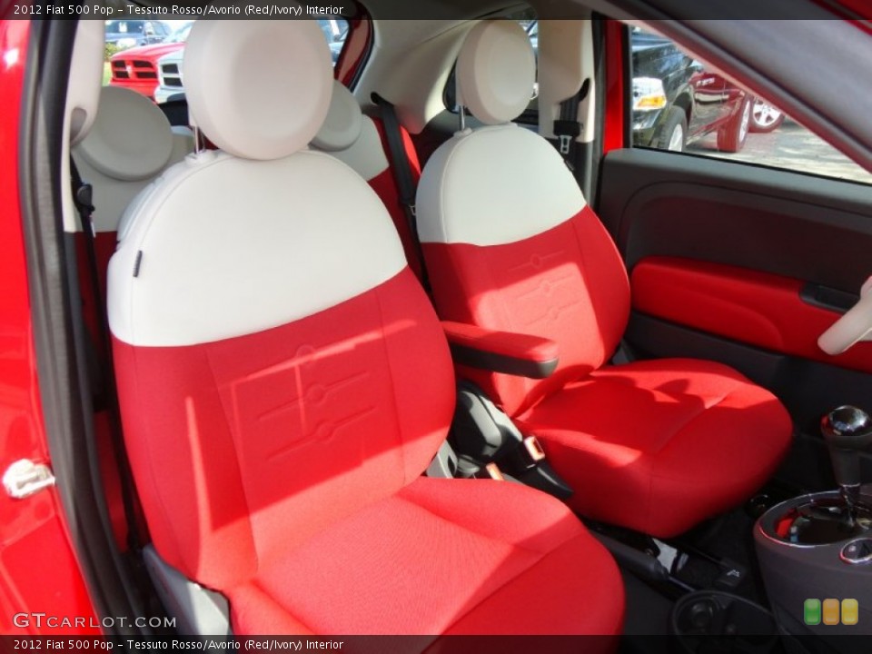 Tessuto Rosso/Avorio (Red/Ivory) Interior Photo for the 2012 Fiat 500 Pop #57474277