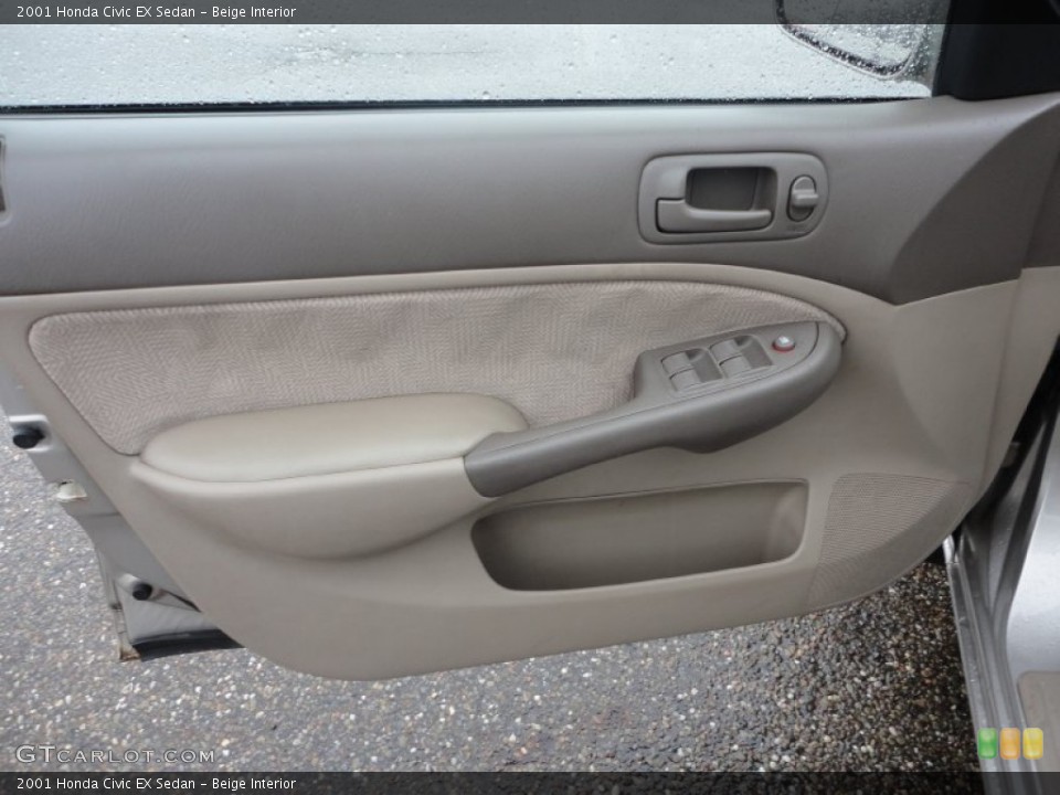 Beige Interior Door Panel for the 2001 Honda Civic EX Sedan #57476230