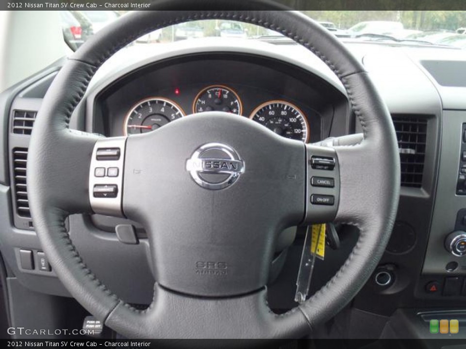 Charcoal Interior Steering Wheel for the 2012 Nissan Titan SV Crew Cab #57479383