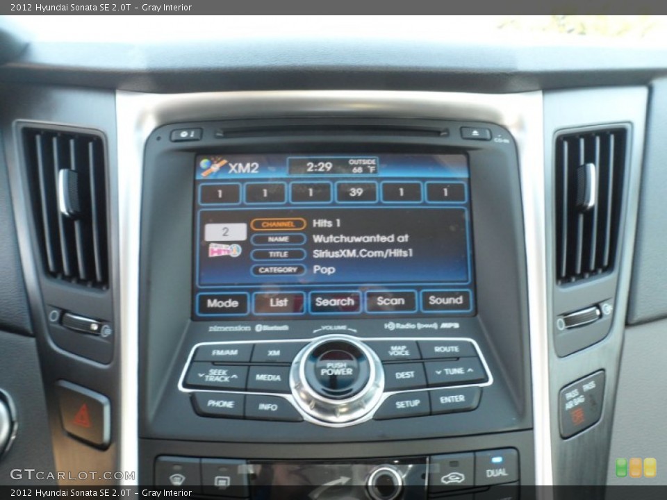 Gray Interior Controls for the 2012 Hyundai Sonata SE 2.0T #57479974