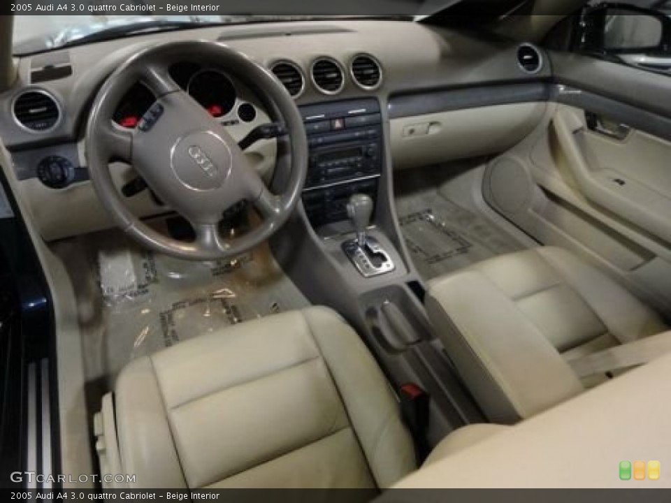 Beige Interior Prime Interior for the 2005 Audi A4 3.0 quattro Cabriolet #57480901