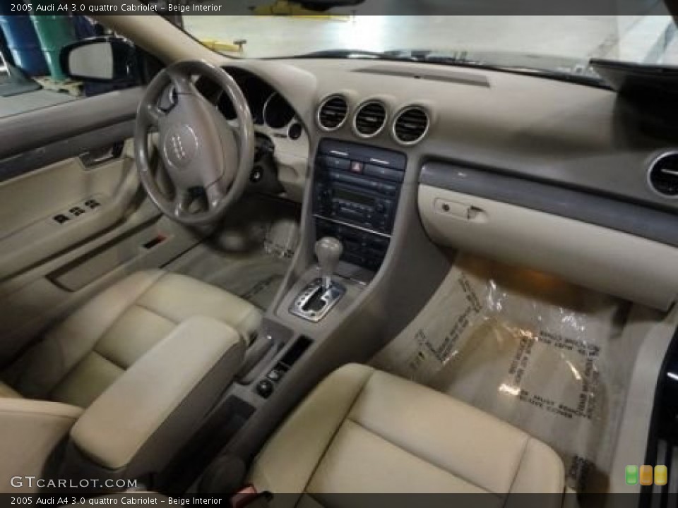 Beige Interior Dashboard for the 2005 Audi A4 3.0 quattro Cabriolet #57480913