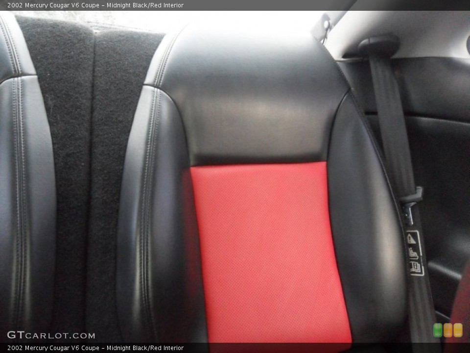 Midnight Black/Red 2002 Mercury Cougar Interiors