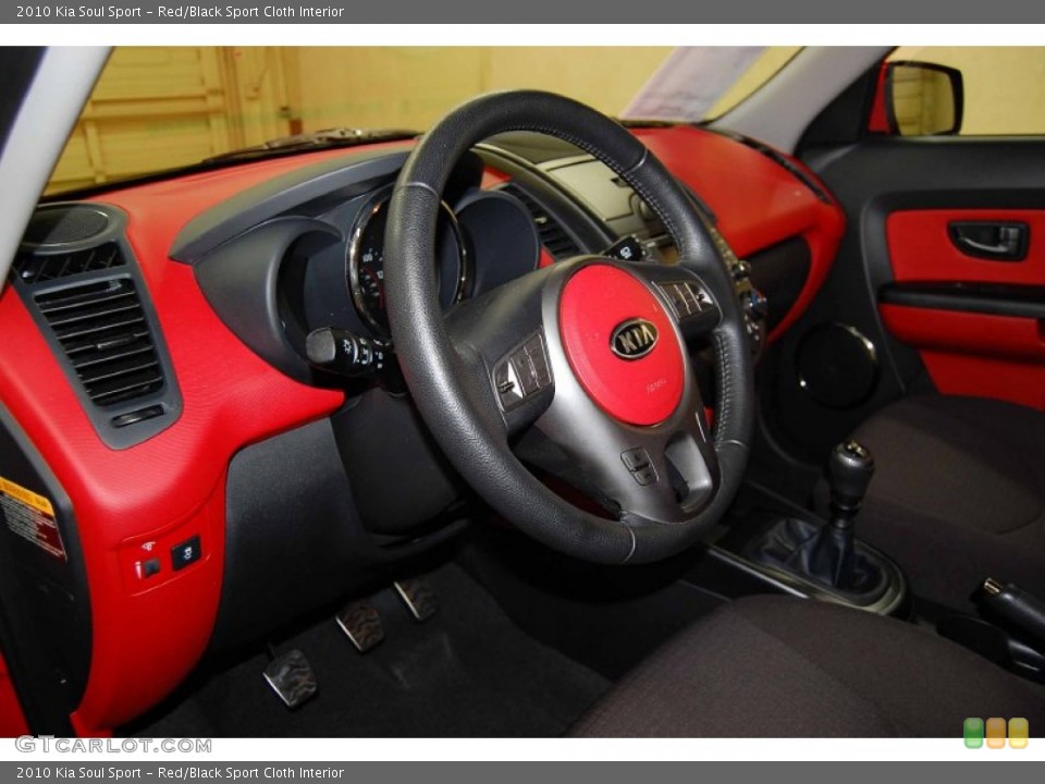 Red/Black Sport Cloth Interior Photo for the 2010 Kia Soul Sport #57488239