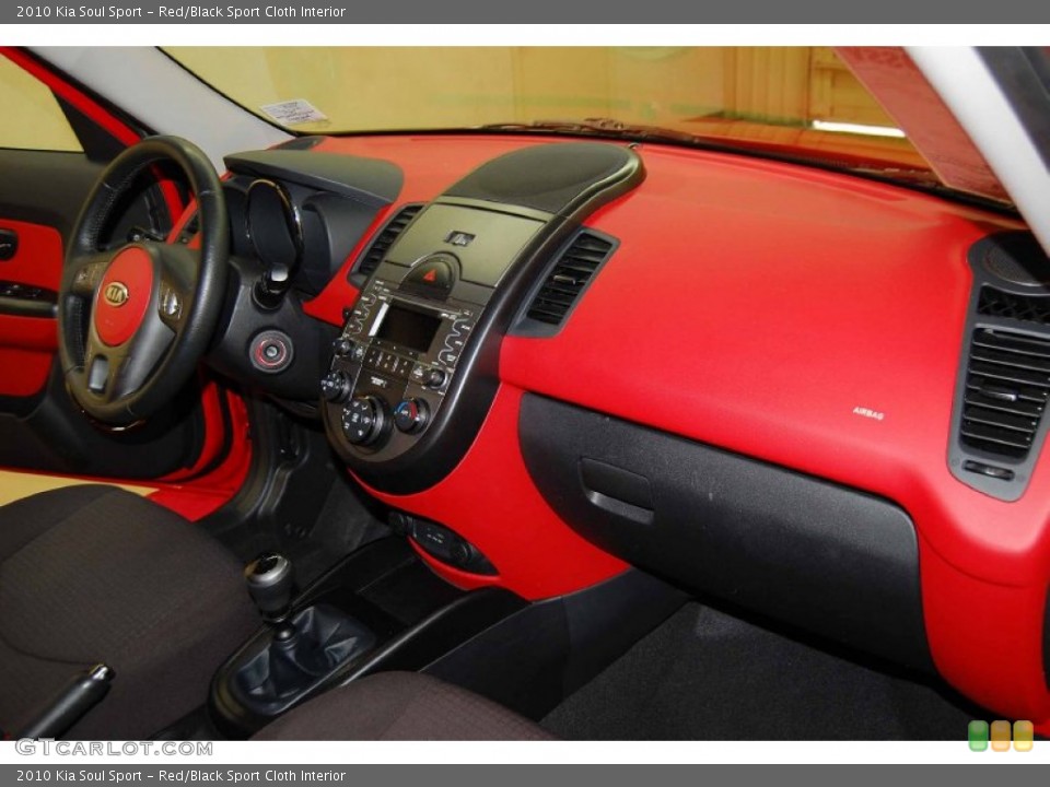 Red/Black Sport Cloth Interior Dashboard for the 2010 Kia Soul Sport #57488363