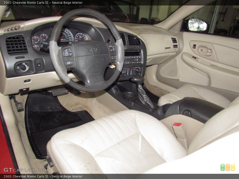 Neutral Beige Interior Prime Interior for the 2003 Chevrolet Monte Carlo SS #57488588