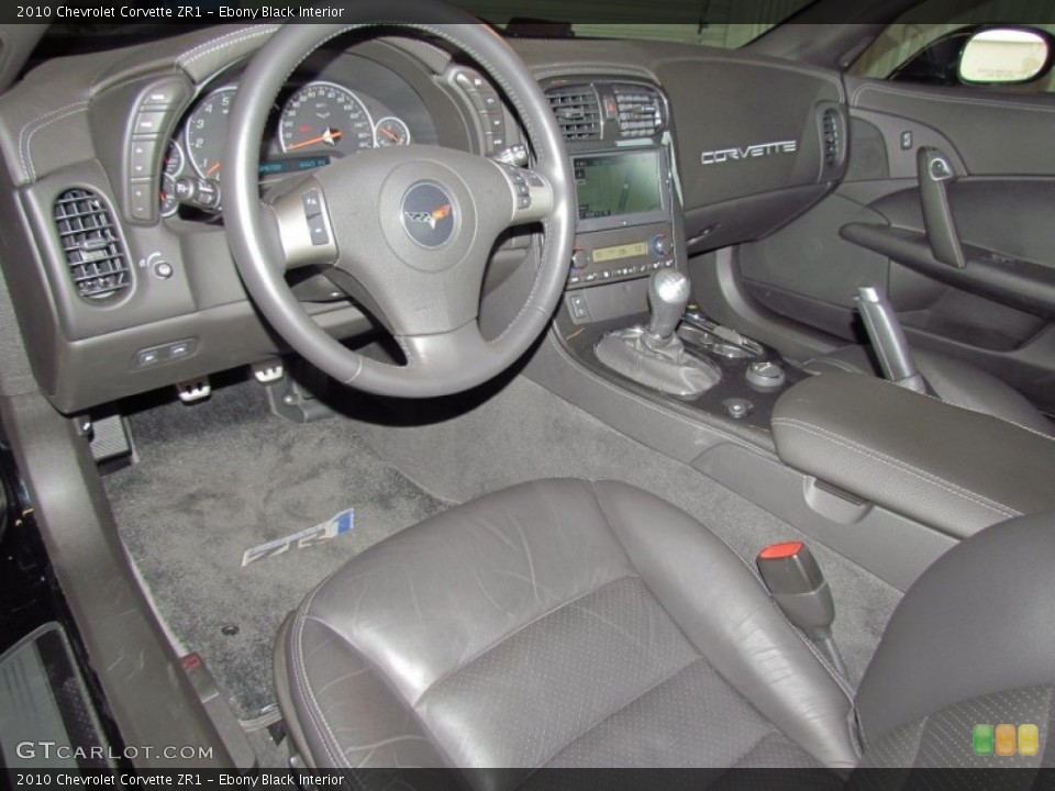 Ebony Black Interior Prime Interior for the 2010 Chevrolet Corvette ZR1 #57489478