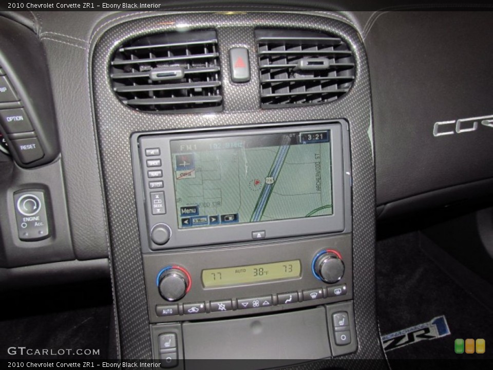 Ebony Black Interior Navigation for the 2010 Chevrolet Corvette ZR1 #57489502