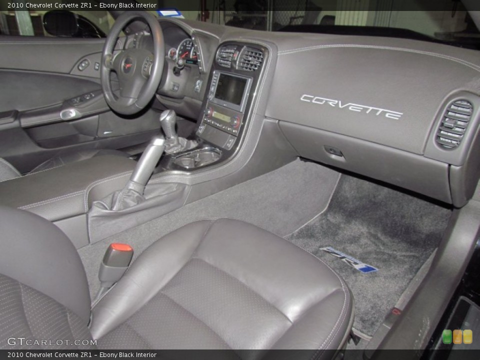 Ebony Black Interior Dashboard for the 2010 Chevrolet Corvette ZR1 #57489511