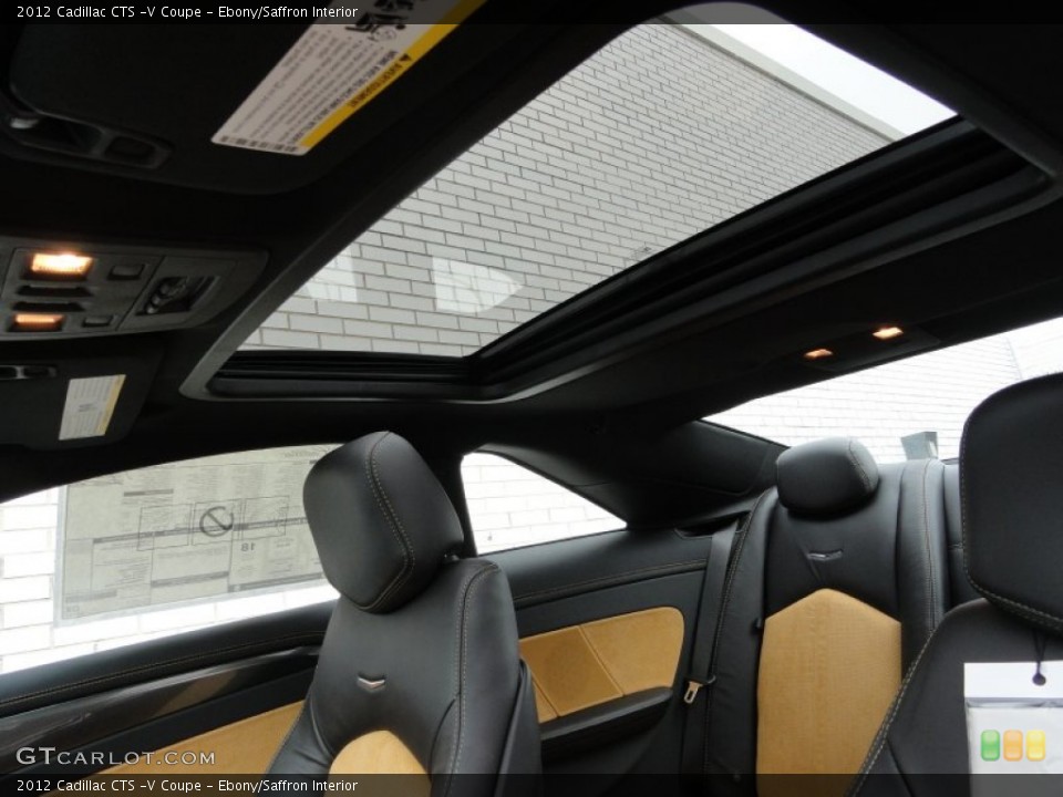 Ebony/Saffron Interior Sunroof for the 2012 Cadillac CTS -V Coupe #57493603