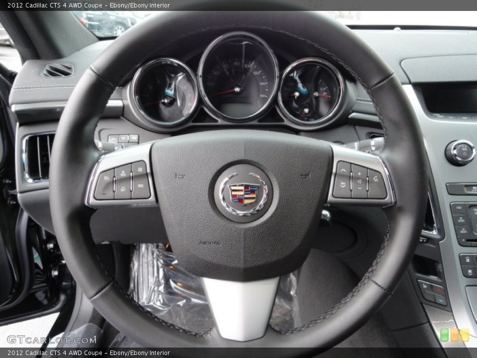 Ebony/Ebony Interior Steering Wheel for the 2012 Cadillac CTS 4 AWD Coupe #57493888