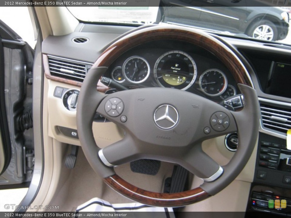 Almond/Mocha Interior Steering Wheel for the 2012 Mercedes-Benz E 350 BlueTEC Sedan #57493939