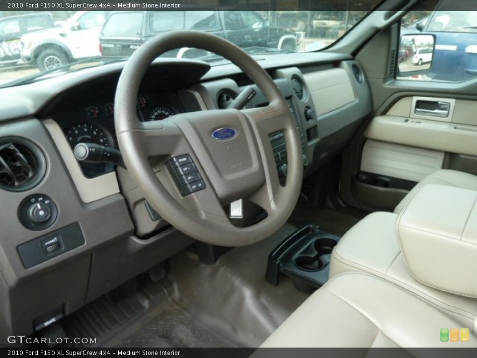 Medium Stone Interior Dashboard for the 2010 Ford F150 XL SuperCrew 4x4 #57498042