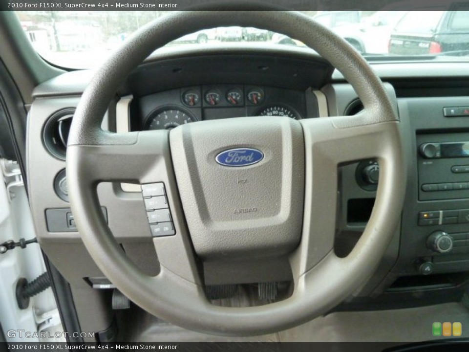 Medium Stone Interior Steering Wheel for the 2010 Ford F150 XL SuperCrew 4x4 #57498051