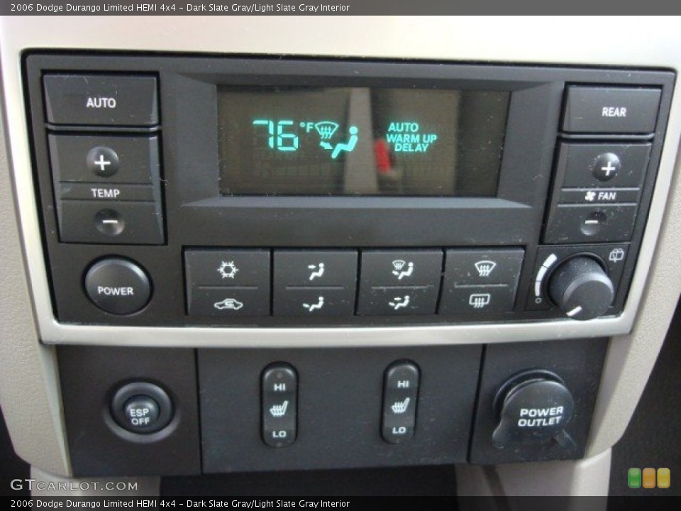 Dark Slate Gray/Light Slate Gray Interior Controls for the 2006 Dodge Durango Limited HEMI 4x4 #57498202