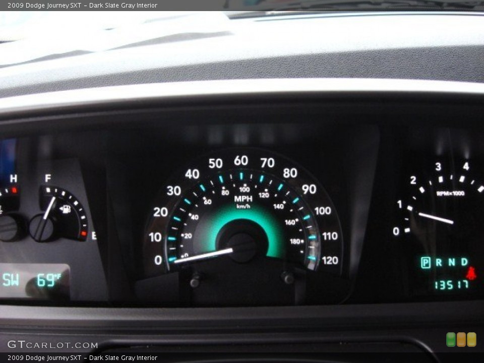 Dark Slate Gray Interior Gauges for the 2009 Dodge Journey SXT #57499613