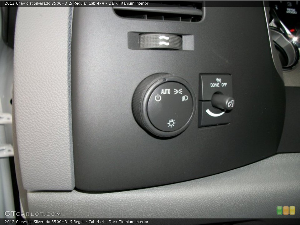 Dark Titanium Interior Controls for the 2012 Chevrolet Silverado 3500HD LS Regular Cab 4x4 #57499989