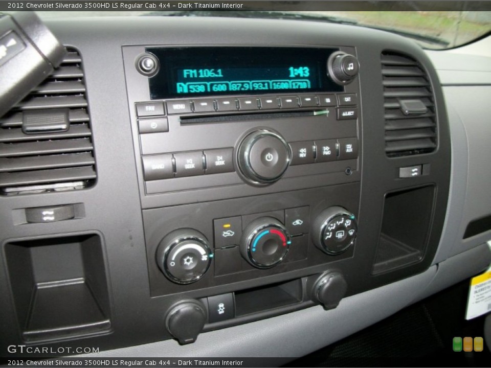 Dark Titanium Interior Controls for the 2012 Chevrolet Silverado 3500HD LS Regular Cab 4x4 #57500263