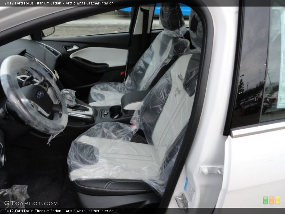 Arctic White Leather Interior Photo for the 2012 Ford Focus Titanium Sedan #57500857