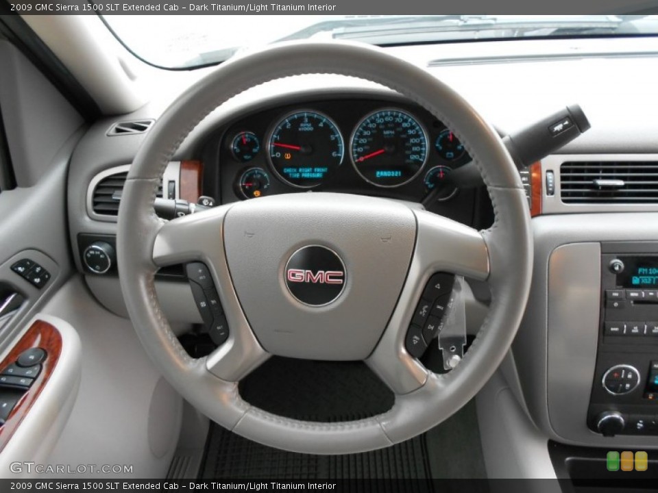 Dark Titanium/Light Titanium Interior Steering Wheel for the 2009 GMC Sierra 1500 SLT Extended Cab #57501157