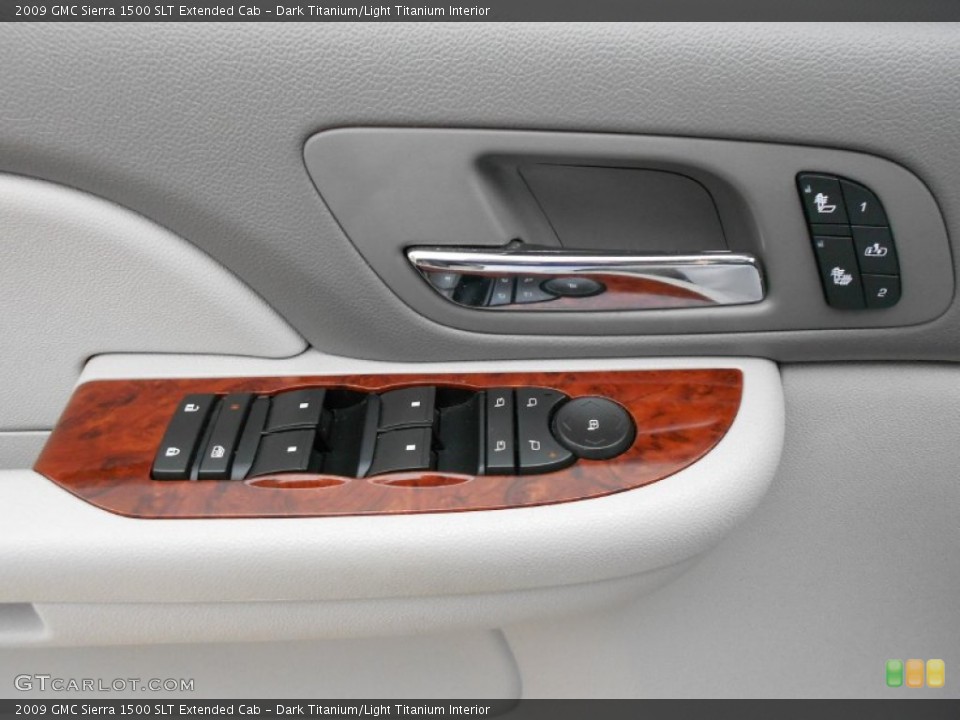 Dark Titanium/Light Titanium Interior Controls for the 2009 GMC Sierra 1500 SLT Extended Cab #57501205