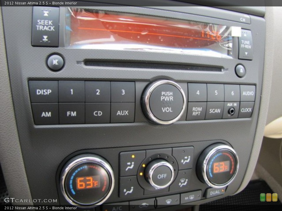 Blonde Interior Controls for the 2012 Nissan Altima 2.5 S #57502180