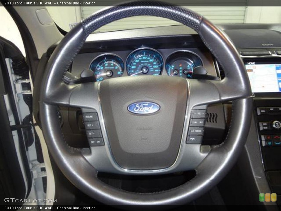 Charcoal Black Interior Steering Wheel for the 2010 Ford Taurus SHO AWD #57502759