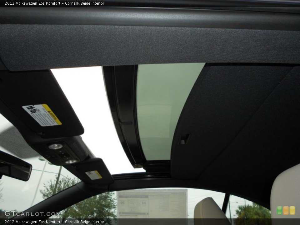 Cornsilk Beige Interior Sunroof for the 2012 Volkswagen Eos Komfort #57503293