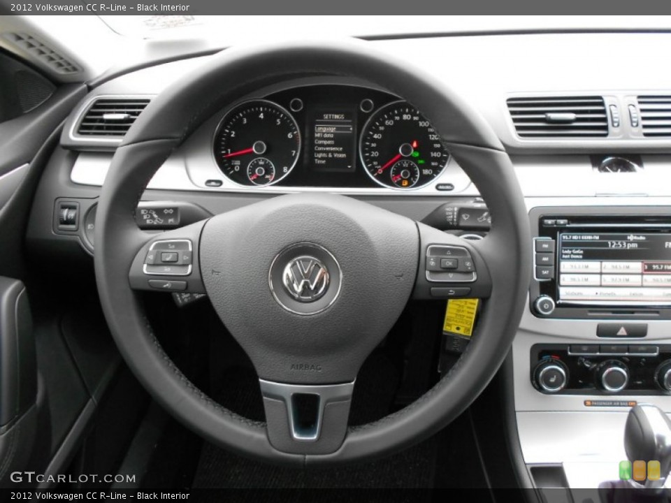 Black Interior Steering Wheel for the 2012 Volkswagen CC R-Line #57504140