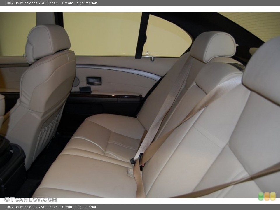 Cream Beige Interior Photo for the 2007 BMW 7 Series 750i Sedan #57504547