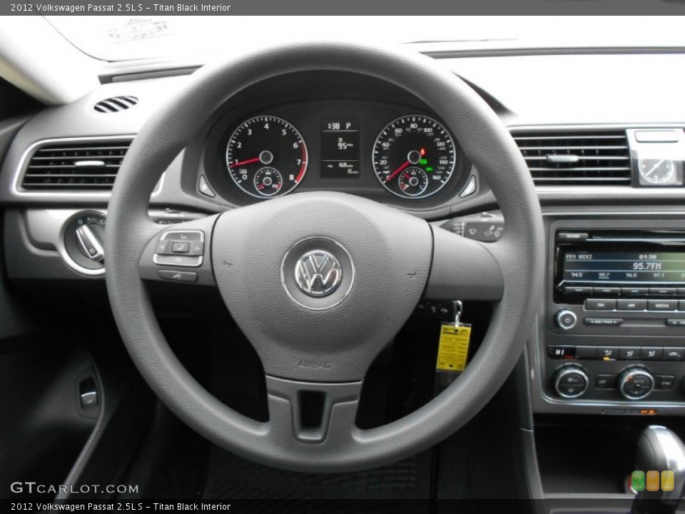 Titan Black Interior Steering Wheel for the 2012 Volkswagen Passat 2.5L S #57505402