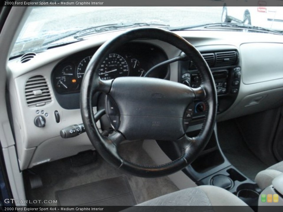 Medium Graphite Interior Steering Wheel for the 2000 Ford Explorer Sport 4x4 #57505963