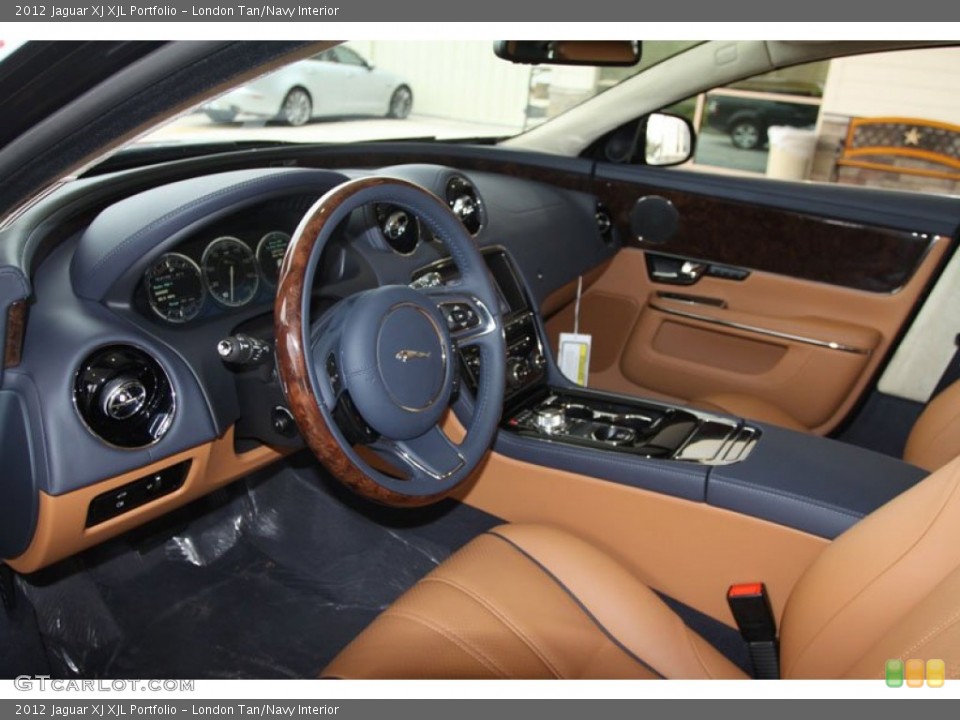 London Tan/Navy Interior Photo for the 2012 Jaguar XJ XJL Portfolio #57508324