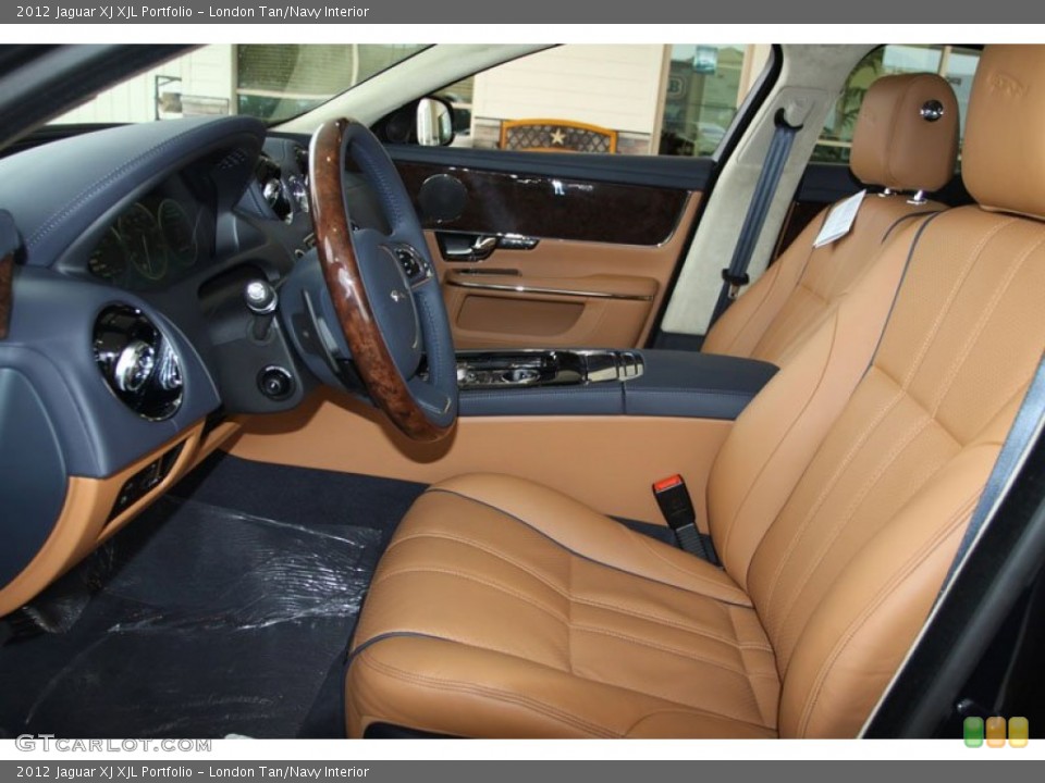 London Tan/Navy Interior Photo for the 2012 Jaguar XJ XJL Portfolio #57508333