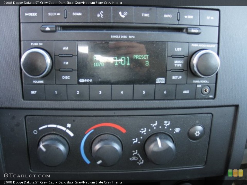 Dark Slate Gray/Medium Slate Gray Interior Audio System for the 2008 Dodge Dakota ST Crew Cab #57508950