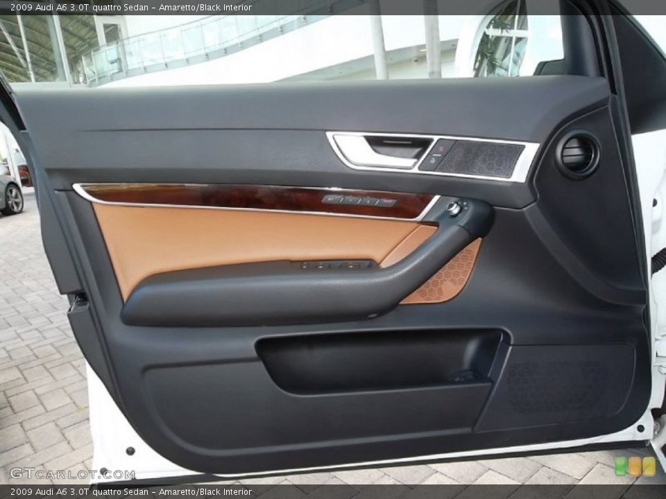 Amaretto/Black Interior Door Panel for the 2009 Audi A6 3.0T quattro Sedan #57514559