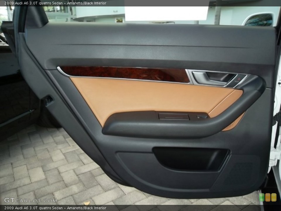 Amaretto/Black Interior Door Panel for the 2009 Audi A6 3.0T quattro Sedan #57514588