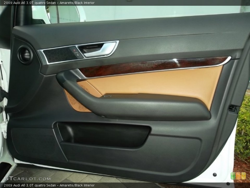 Amaretto/Black Interior Door Panel for the 2009 Audi A6 3.0T quattro Sedan #57514597