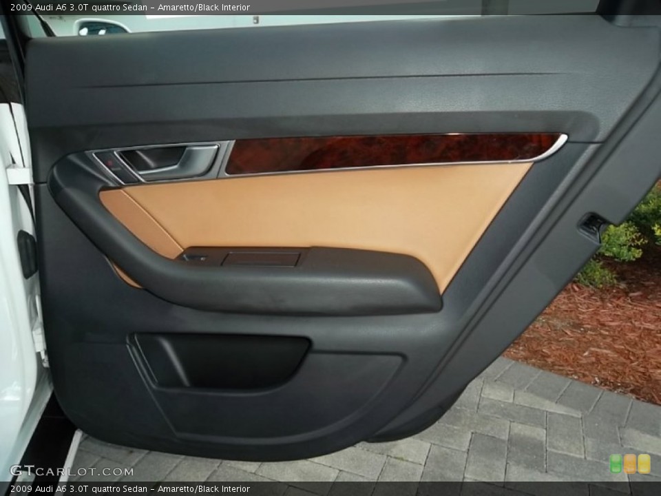 Amaretto/Black Interior Door Panel for the 2009 Audi A6 3.0T quattro Sedan #57514624
